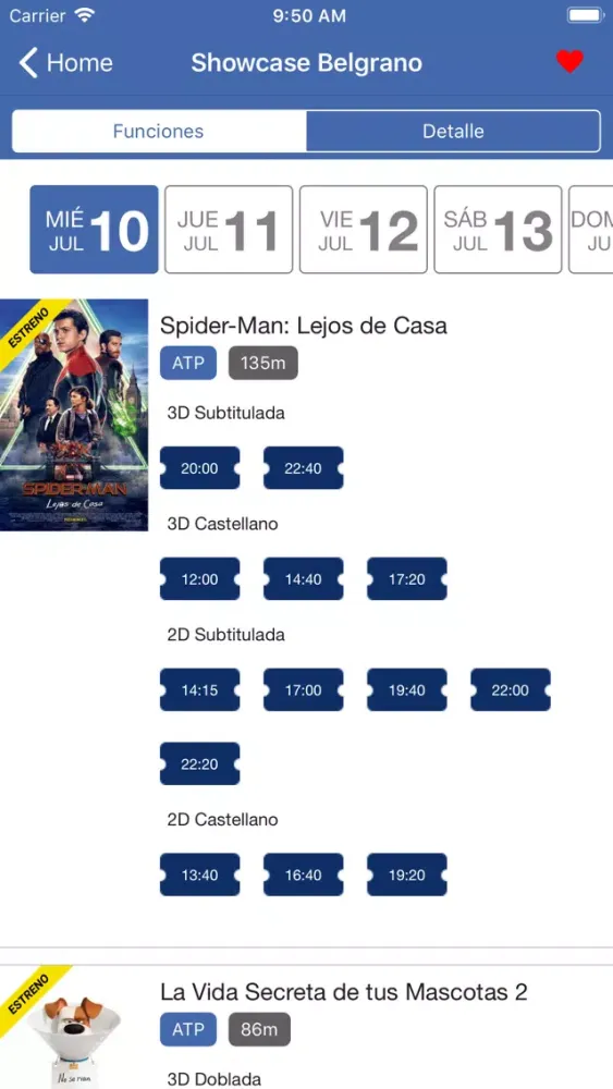 Cines Showcase ARG應用截圖