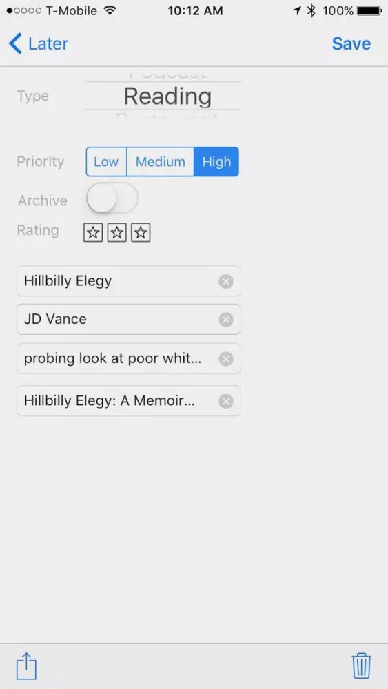 My Later List Screenshots