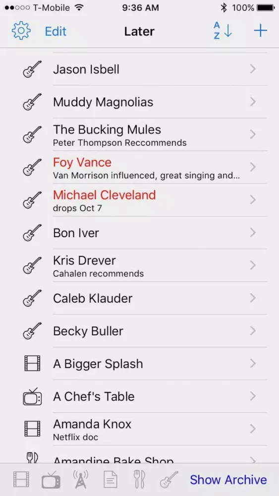 My Later List Screenshots