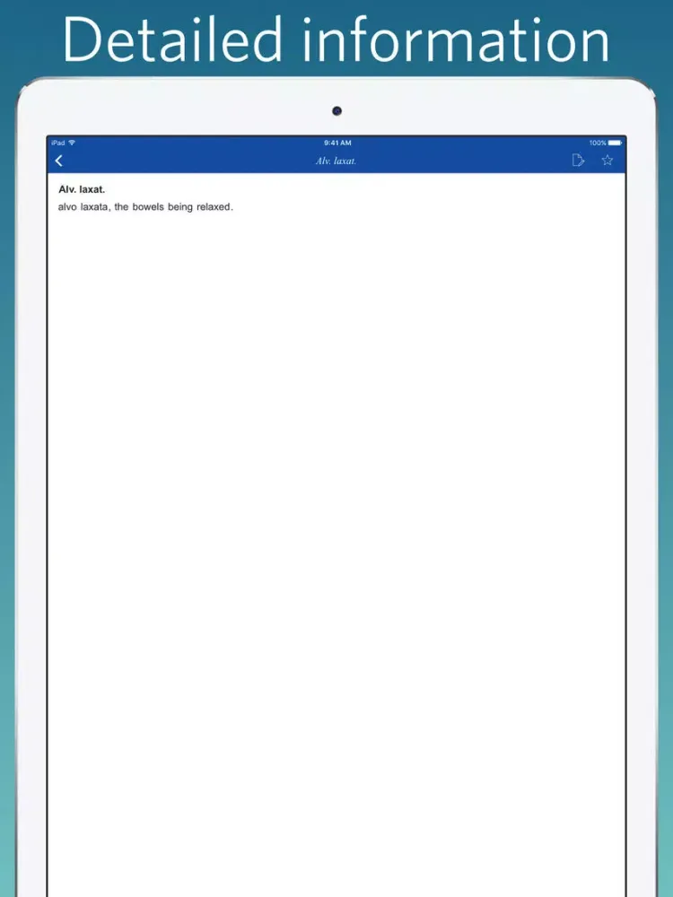Tangkapan skrin Latin medical abbreviations iPad 
