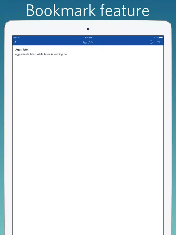 Tangkapan skrin Latin medical abbreviations iPad 