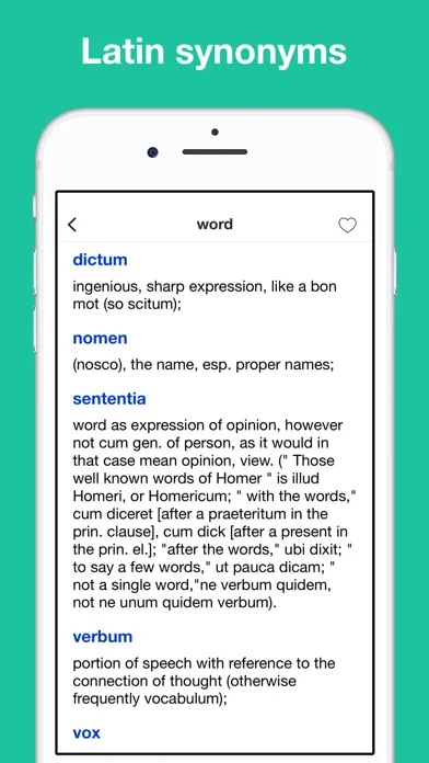 Screenshot di Latin synonym handbook