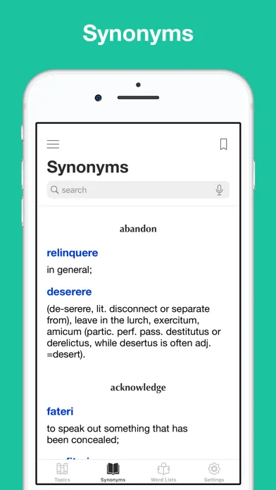 Screenshot di Latin synonym handbook