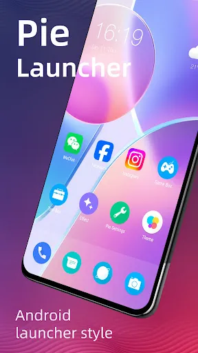 Pie Launcher version 2024 स्क्रीनशॉट
