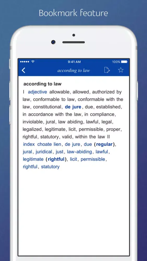 Ảnh chụp màn hình của Law Dictionary - combined version