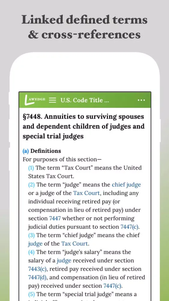 Tangkapan skrin LawEdge: US Code and CFR