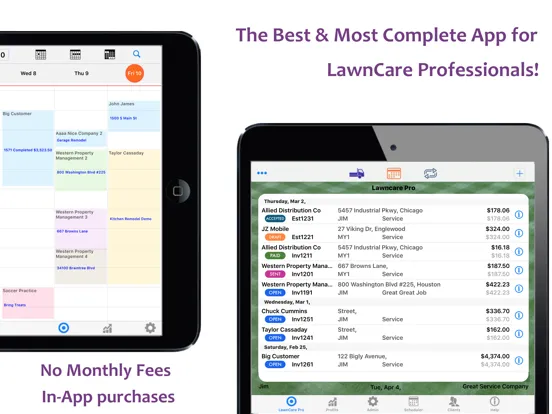 LawnCare Pro Invoicing & More iPad 应用截图
