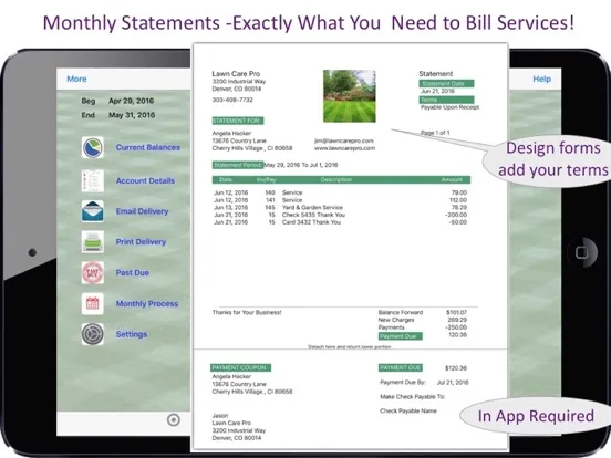 LawnCare Pro Invoicing & More iPad 应用截图