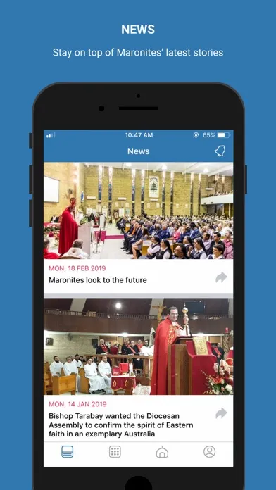 Capturas de pantalla de iMaronite App