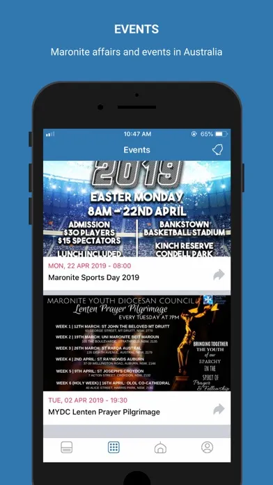 Capturas de pantalla de iMaronite App