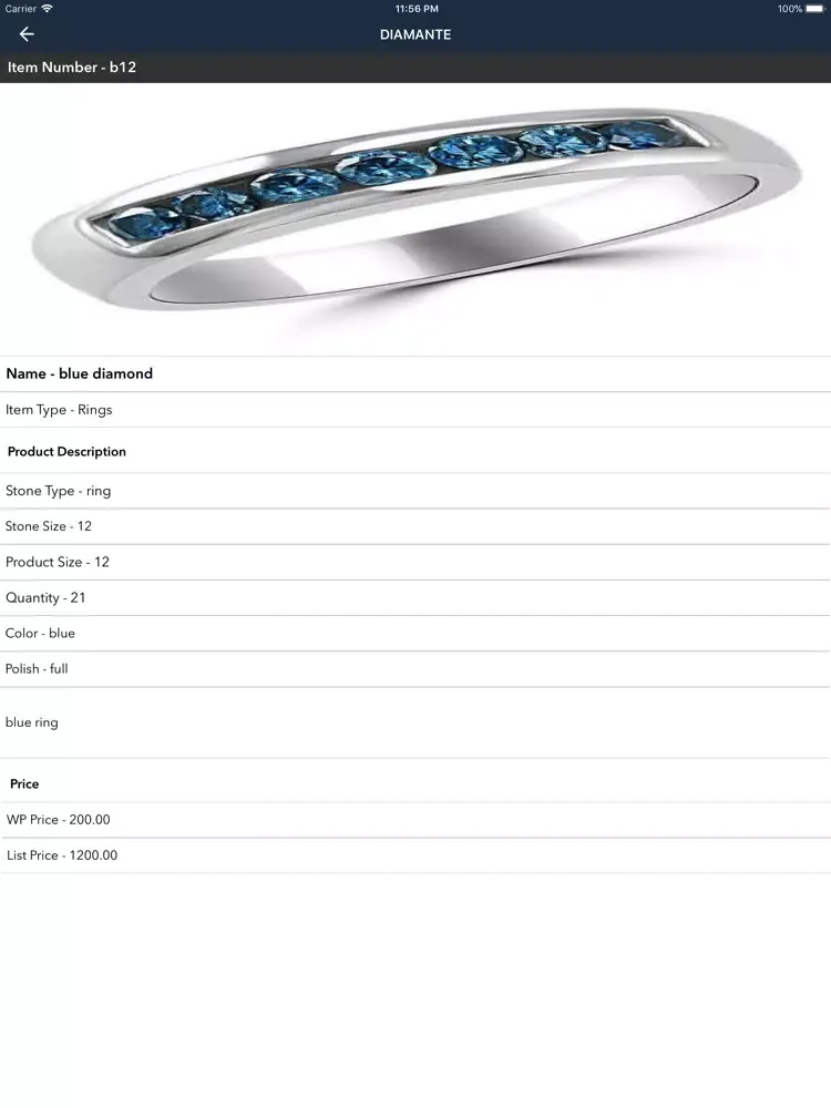 DIAMANTE iPad  Screenshots