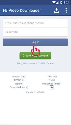 Ảnh chụp màn hình của Video Downloader for Facebook