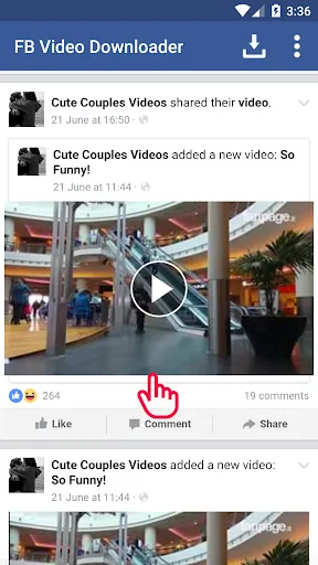 Ảnh chụp màn hình của Video Downloader for Facebook