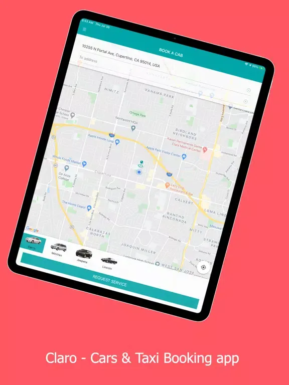 Claro Taxi iPad  Screenshots