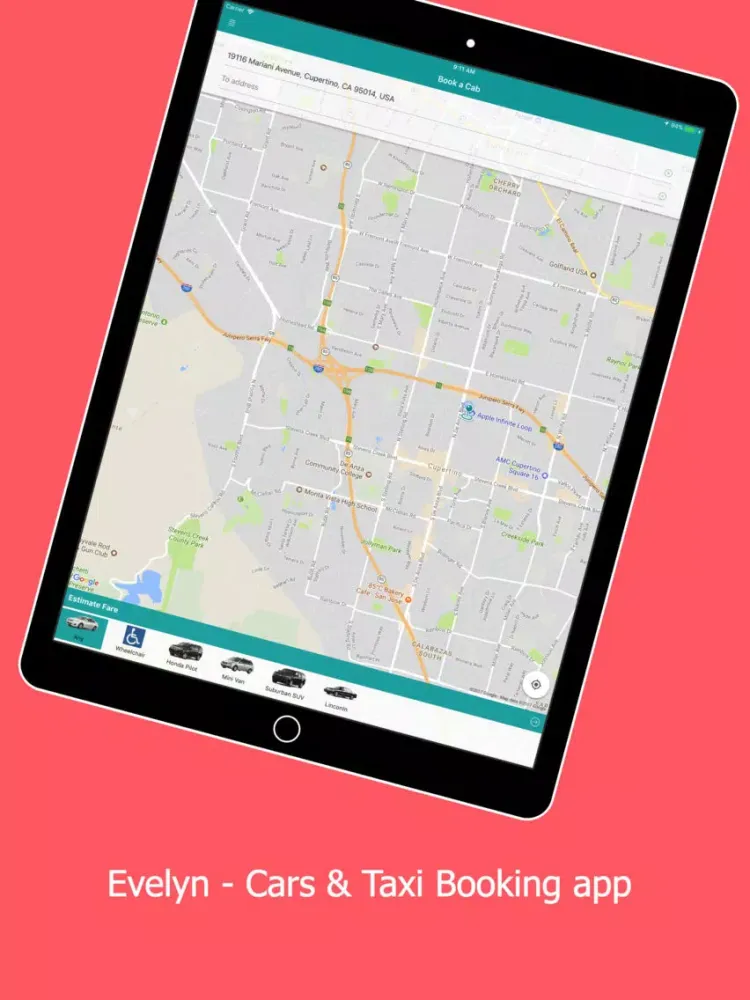 Скриншоты Evelyn Car Service iPad 