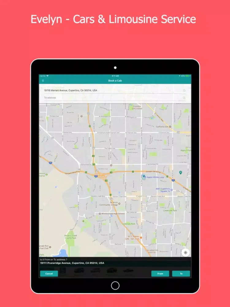 Скриншоты Evelyn Car Service iPad 