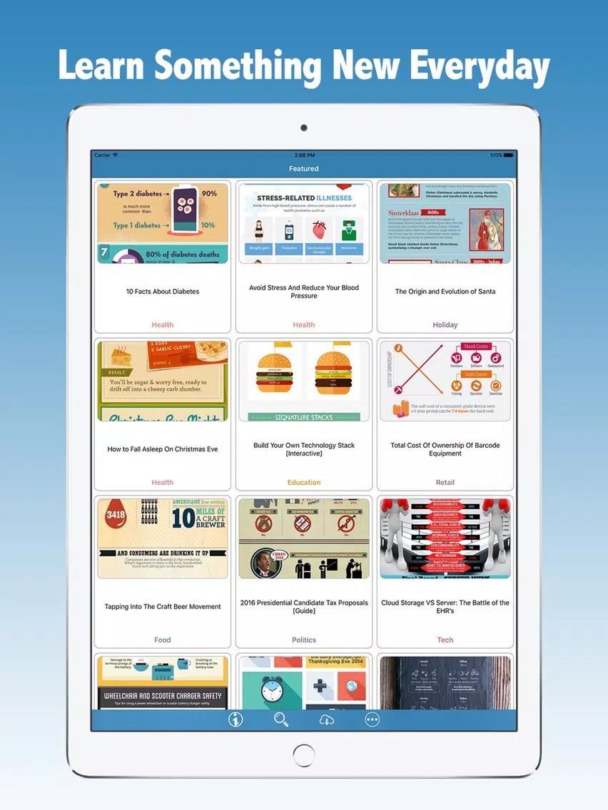 Capturas de pantalla de Daily Infographic iPad 