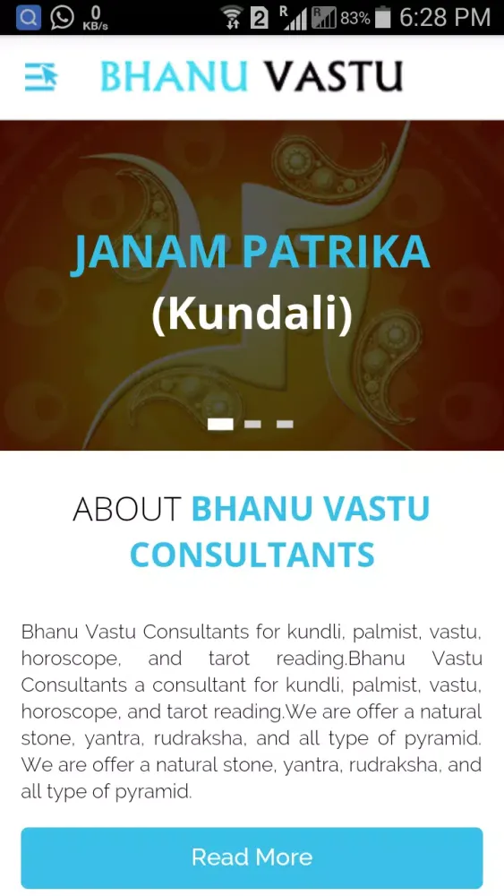 Zrzuty ekranu Bhanu Vastu Consultants