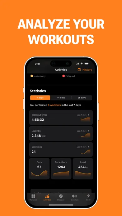 Tangkapan skrin Gym WP - Workout Planner & Log