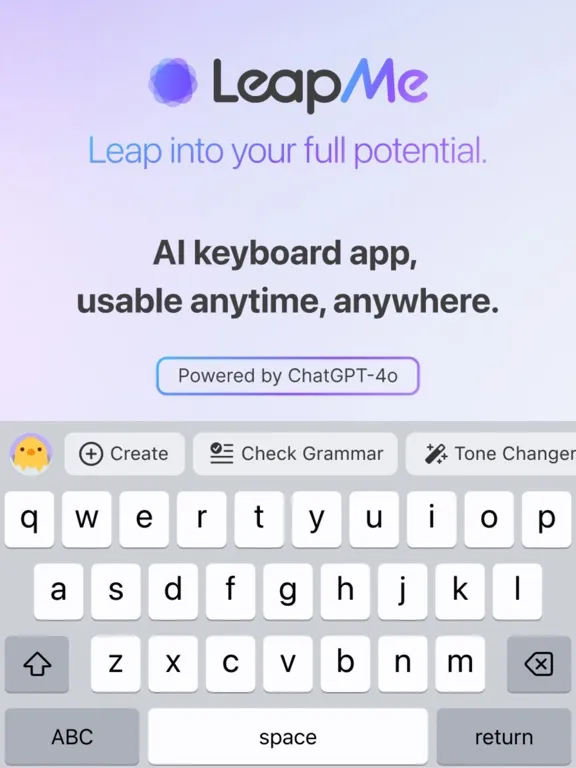 Captures d'écran de LeapMe:AI Keyboard & Assistant iPad 