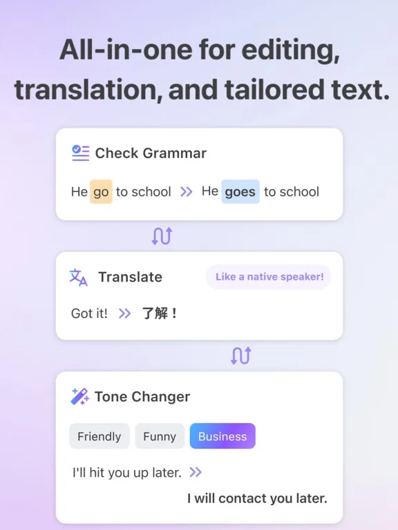 Captures d'écran de LeapMe:AI Keyboard & Assistant iPad 