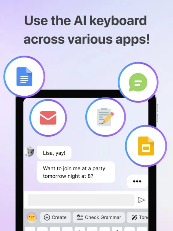 Captures d'écran de LeapMe:AI Keyboard & Assistant iPad 