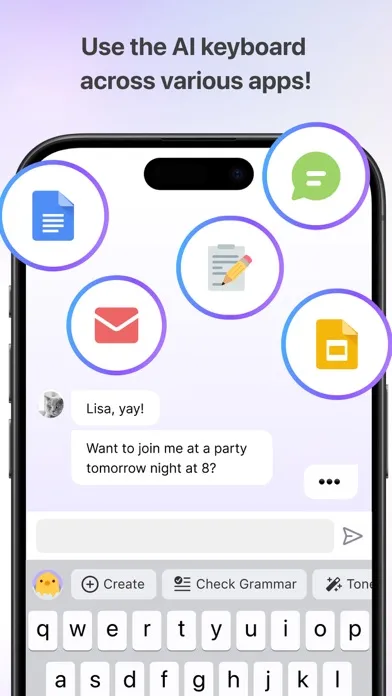 Captures d'écran de LeapMe:AI Keyboard & Assistant