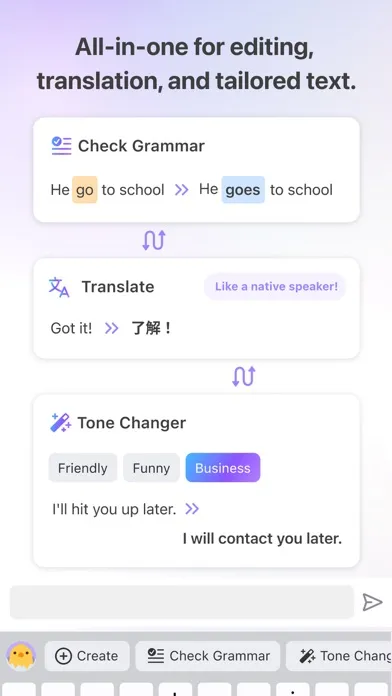Captures d'écran de LeapMe:AI Keyboard & Assistant