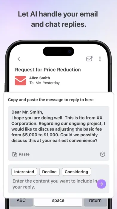 Captures d'écran de LeapMe:AI Keyboard & Assistant