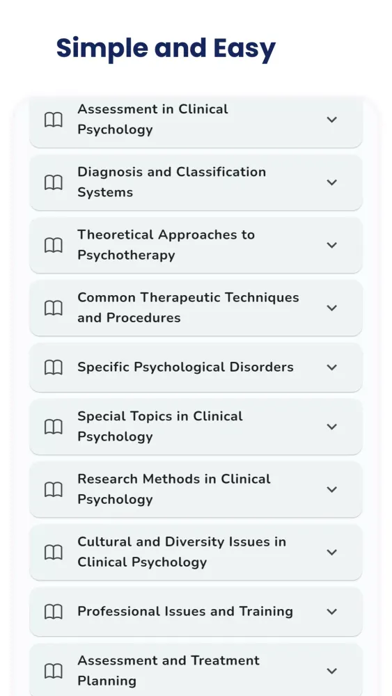 Clinical Psychology Screenshots