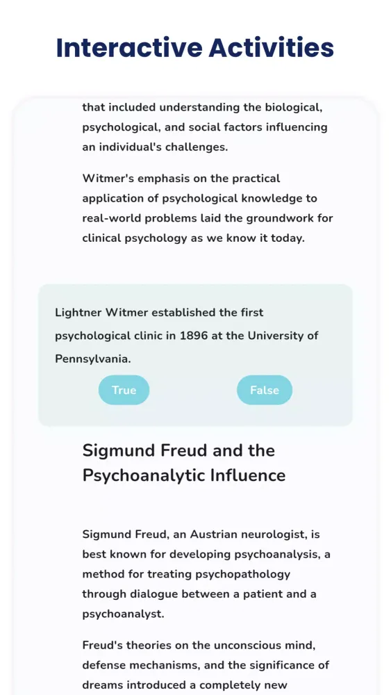 Clinical Psychology Screenshots