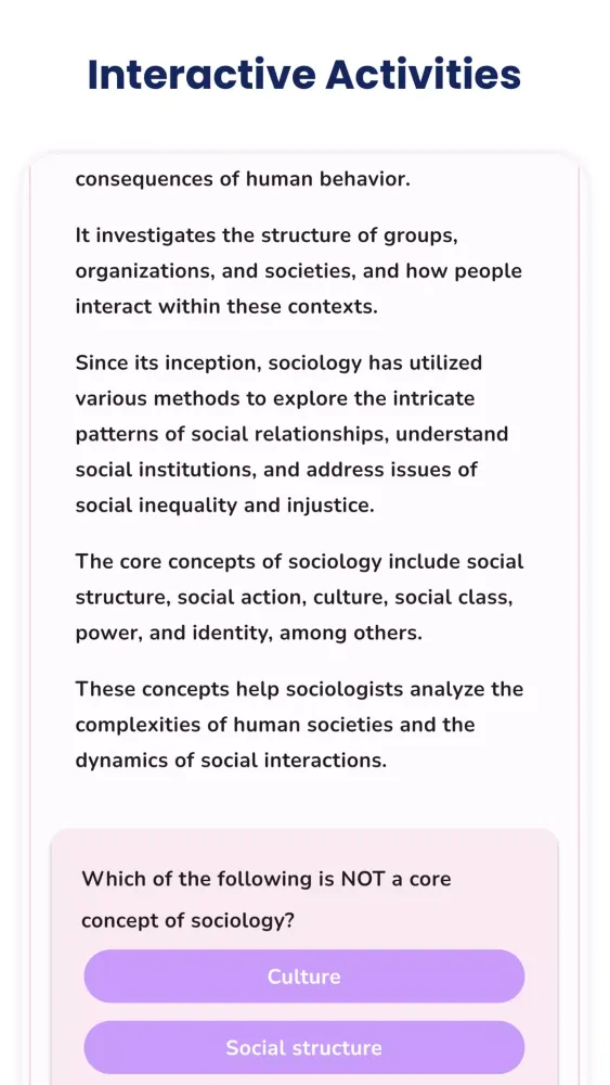 Sociology Screenshots