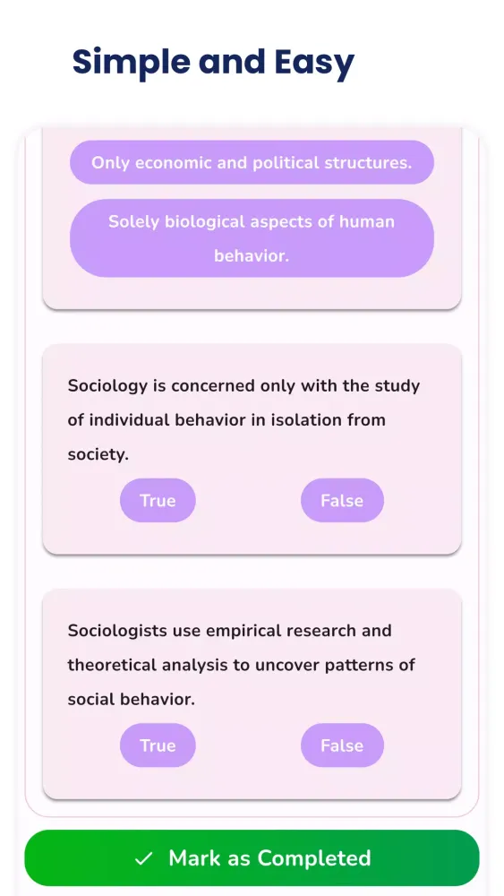 Sociology Screenshots