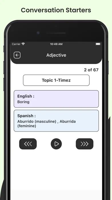 Screenshot di Spanish Learn for beginners