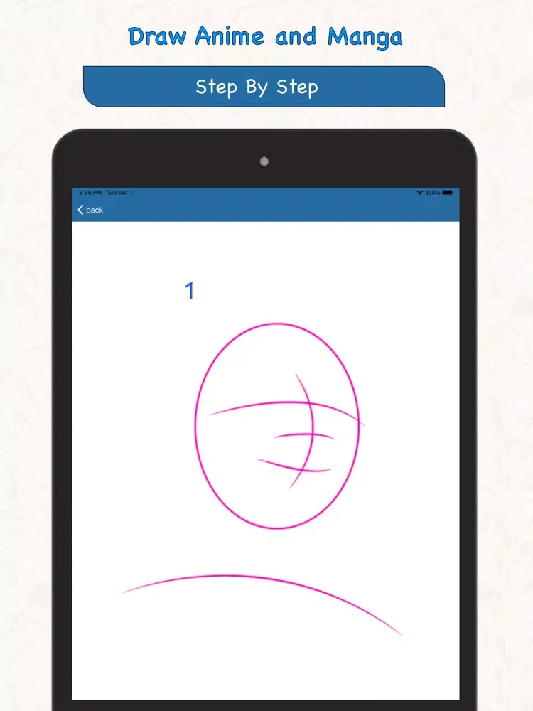 Ảnh chụp màn hình của Draw Anime and Manga iPad 