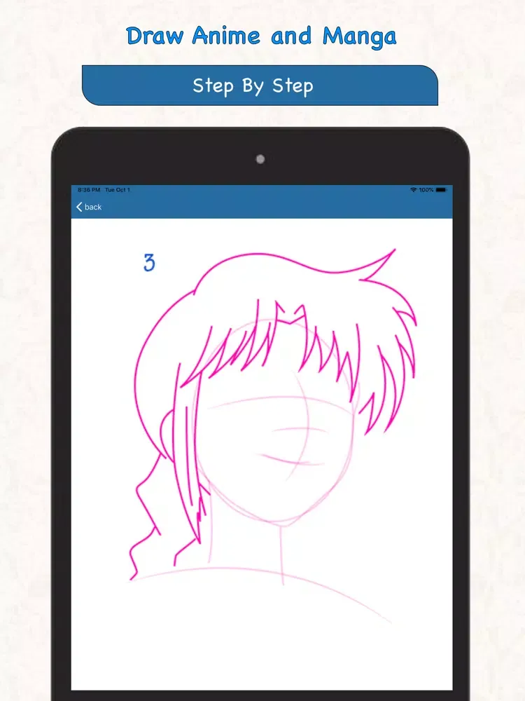 Ảnh chụp màn hình của Draw Anime and Manga iPad 