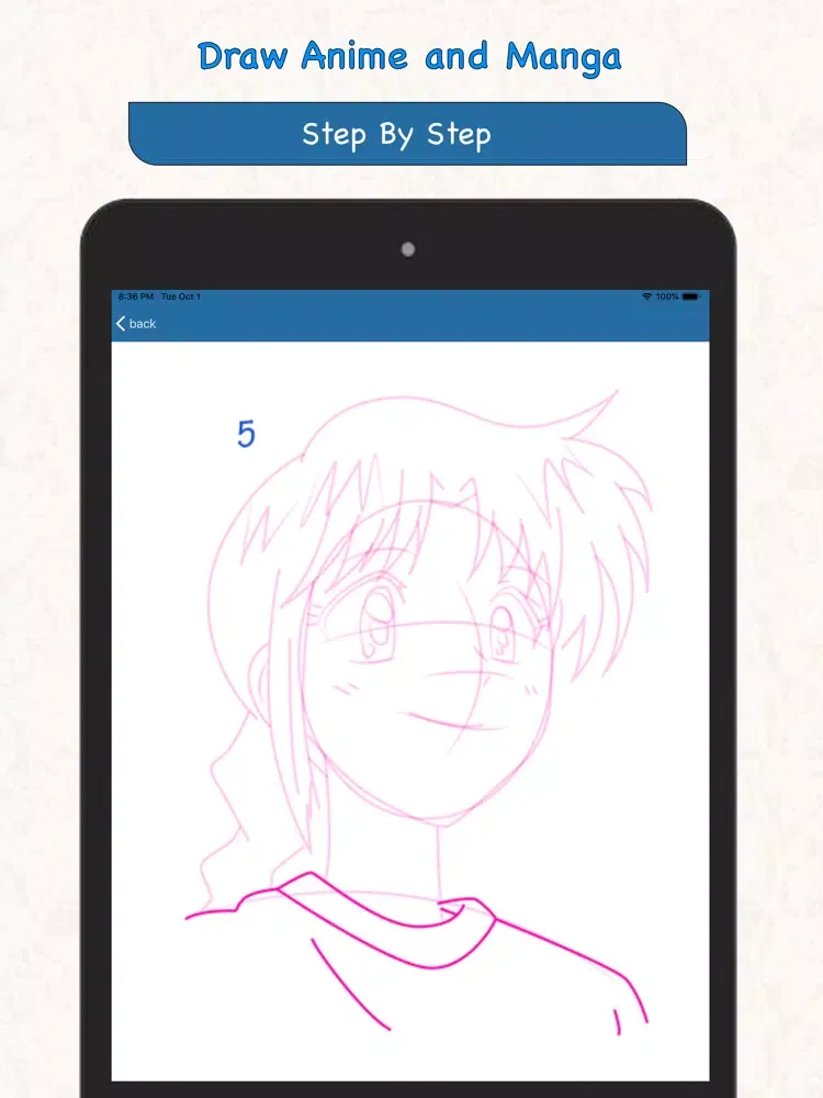 Ảnh chụp màn hình của Draw Anime and Manga iPad 