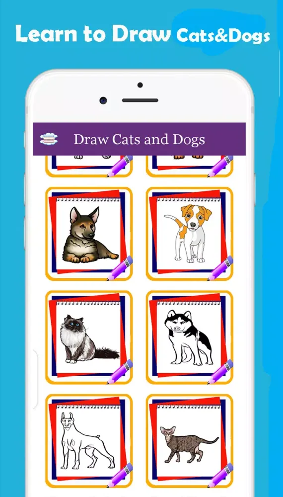 تصاویر How to Draw Cat and Dog Step by Step - FREE 2020
