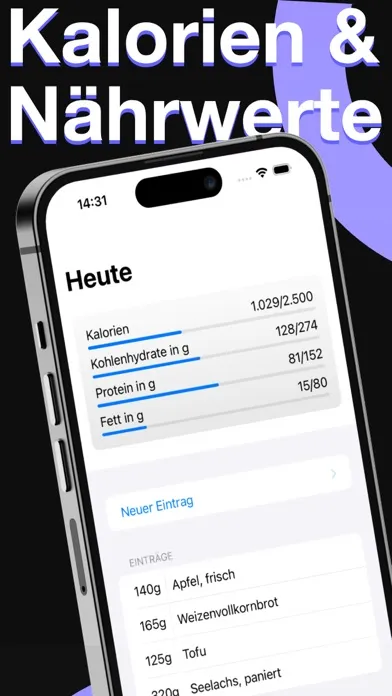 Kalorien und Makrotracker Pro سکرین شاٹس