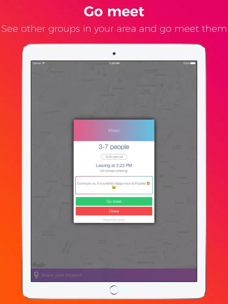 Скриншоты Let's mingle iPad 