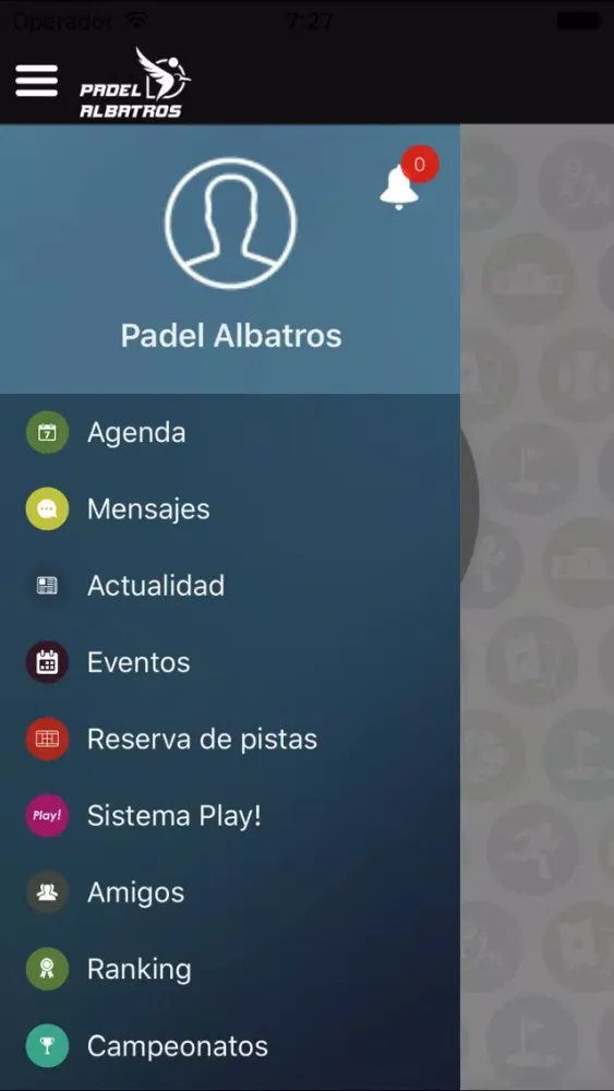 Tangkapan layar Padel Albatros