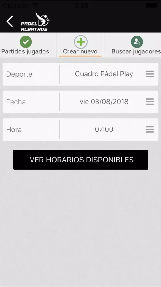 Tangkapan layar Padel Albatros