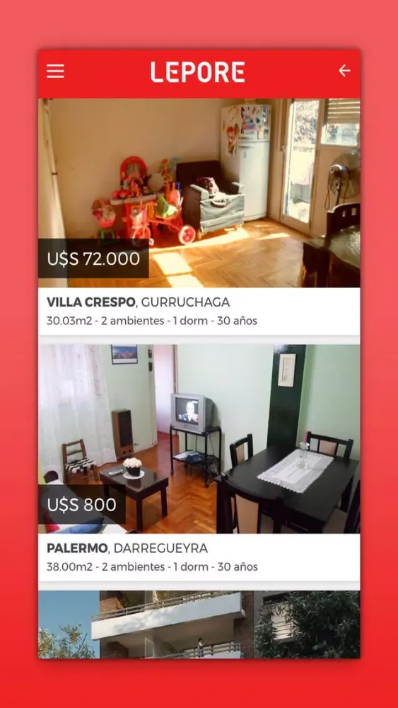Capturas de pantalla de LEPORE Propiedades