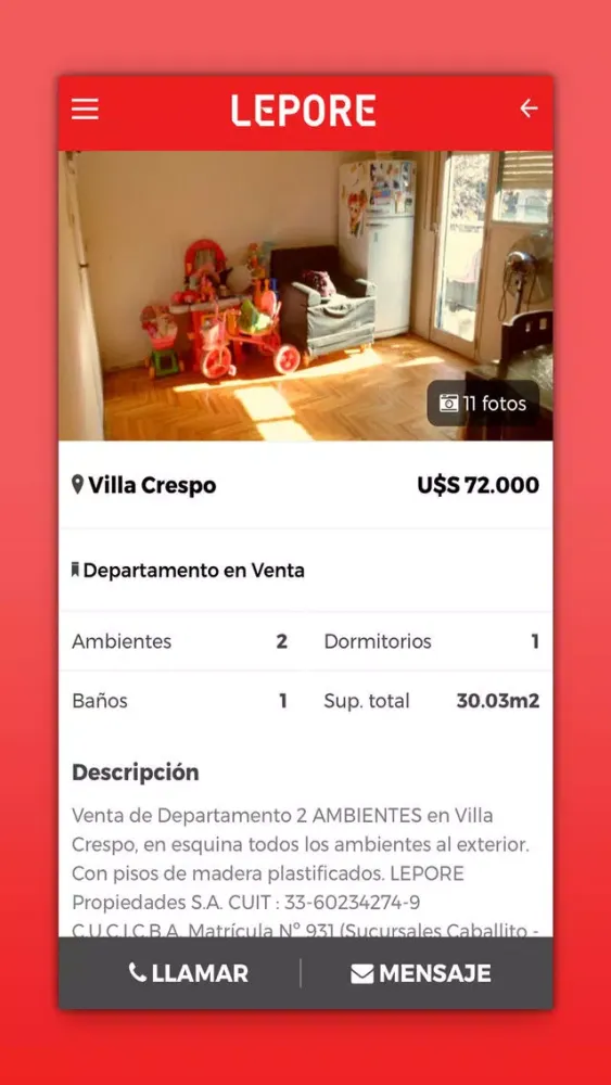 Capturas de pantalla de LEPORE Propiedades