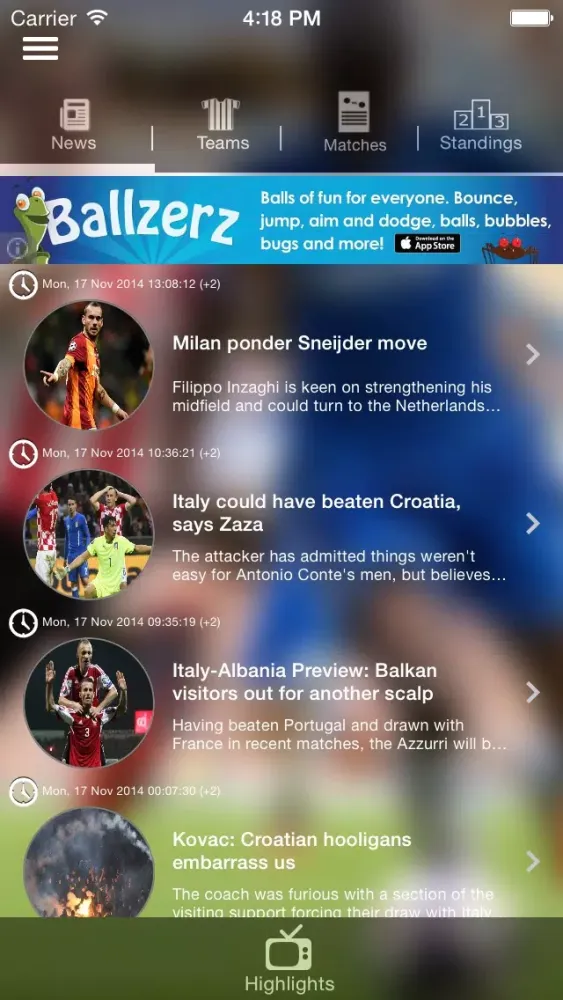Seria A - Italian Football League应用截图