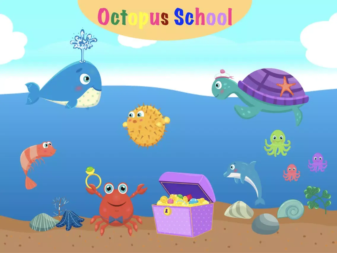 Octopus school for children iPad  स्क्रीनशॉट