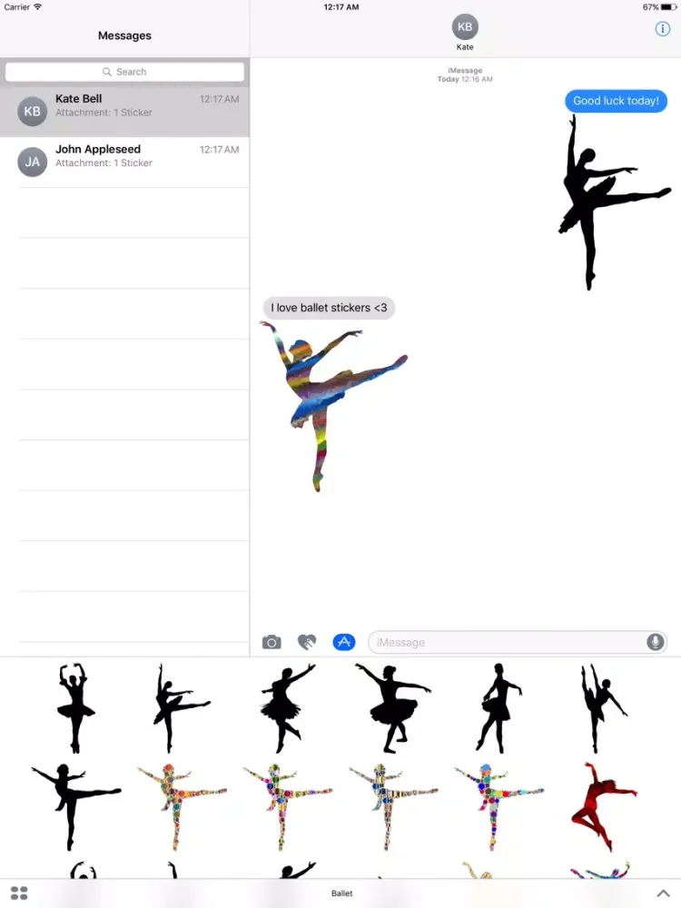 Ballet Dancer Stickers iPad 應用截圖