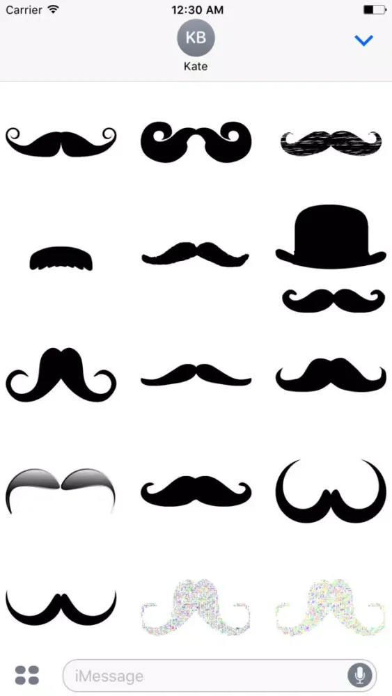 تصاویر Crazy Mustache Stickers