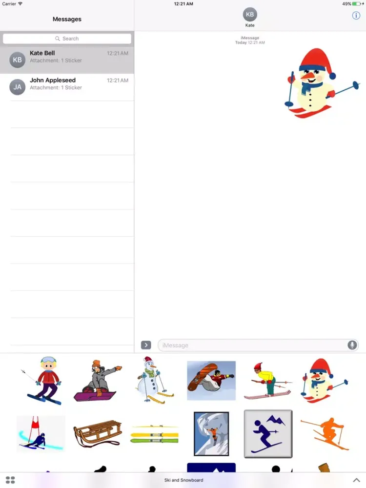 صور Ski & Snowboard Stickers iPad 