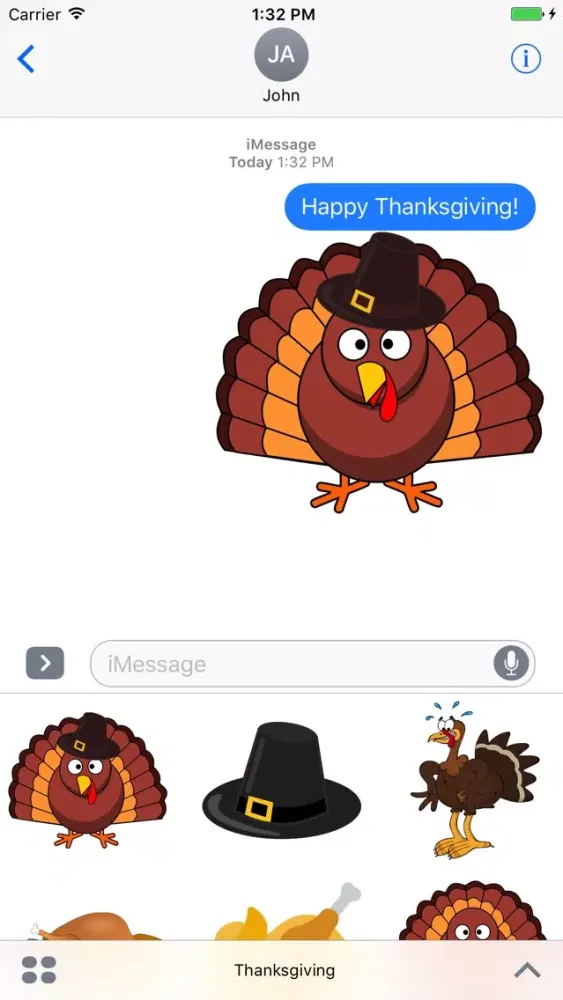 Thanksgiving Turkey Stickers Screenshots